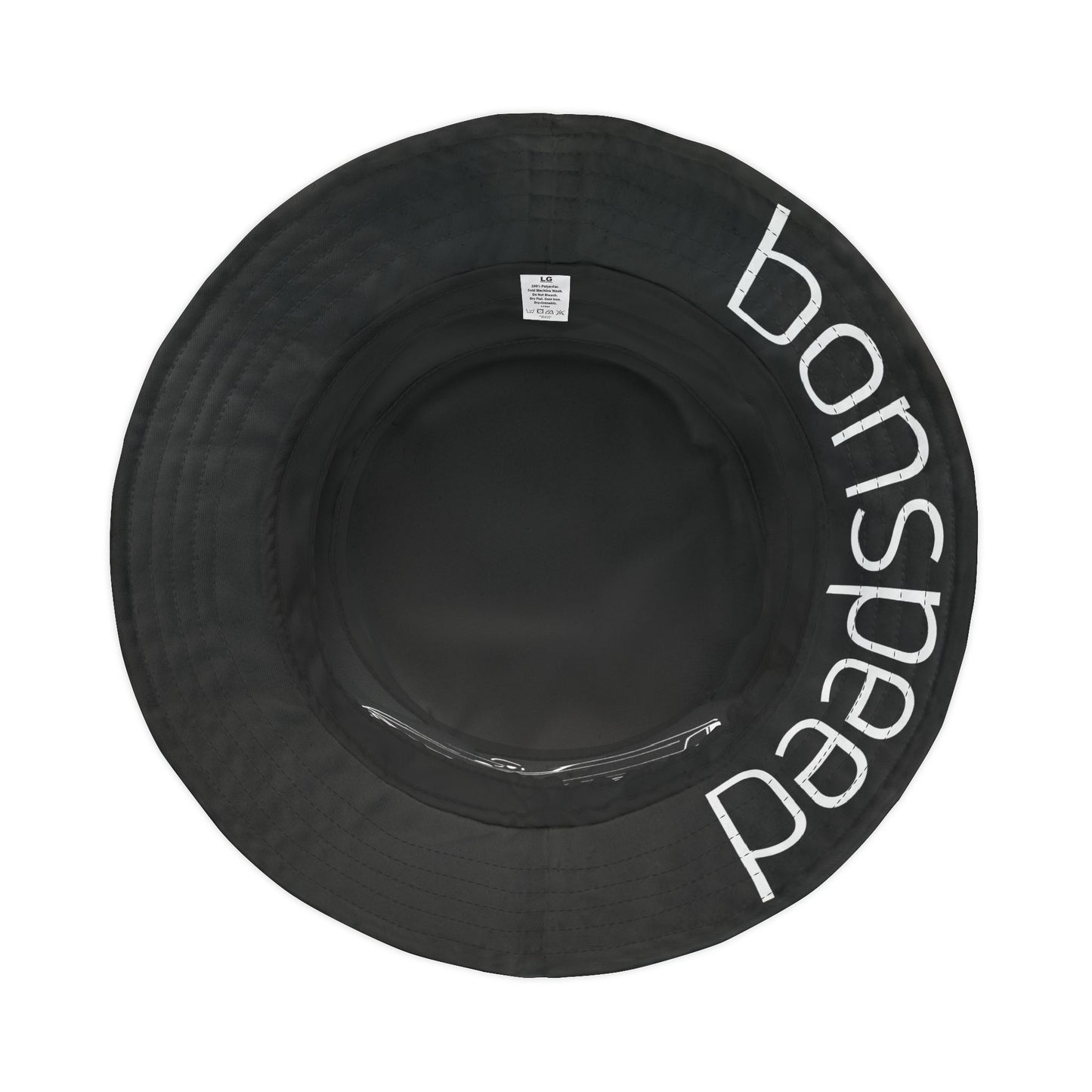 bonspeed Land Icon Bucket Hat, Vintage style Bonneville Roadster, brim print