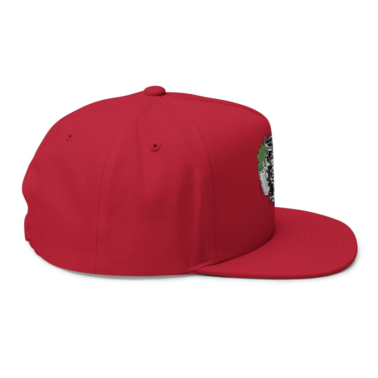 Fink Flames Embroidered Flat Bill Cap, Roth Style Motor, Snapback, Streetwear