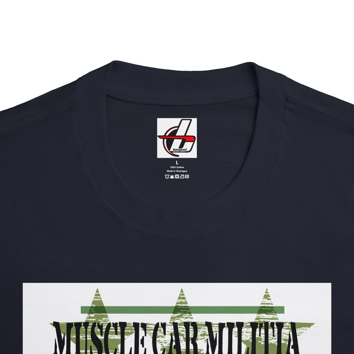 Muscle Car Militia Tee, Graphic Unisex T-Shirt for Muscle Car Lovers