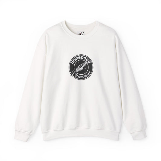 bonspeed Street Wear California Logo Crewneck Sweatshirt, The classic Old School Logo Design and Flying Spark Plug