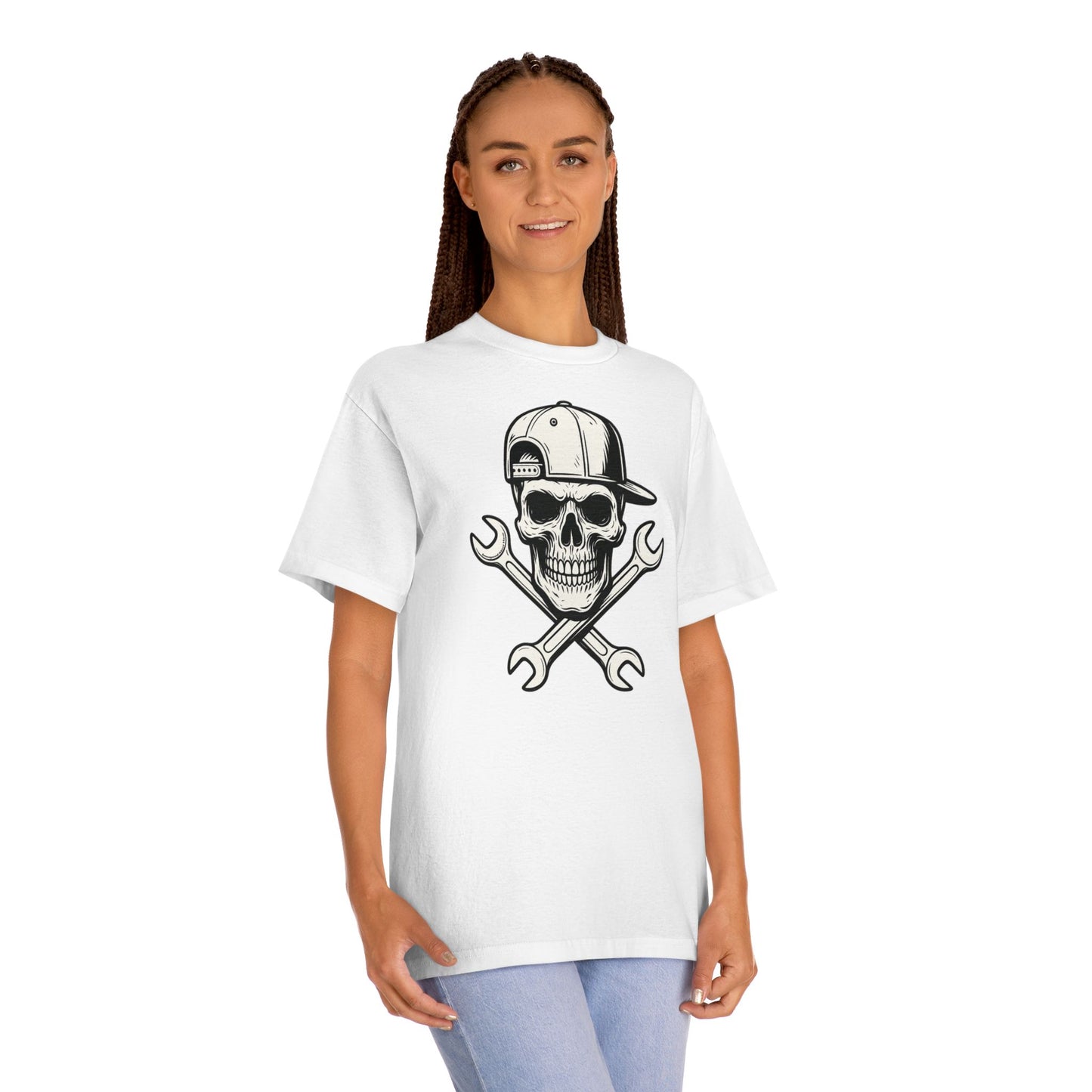 Skull Crossed Wrench Tee, Car Guy T-Shirt, Gift for Him, bonspeed Street Wear