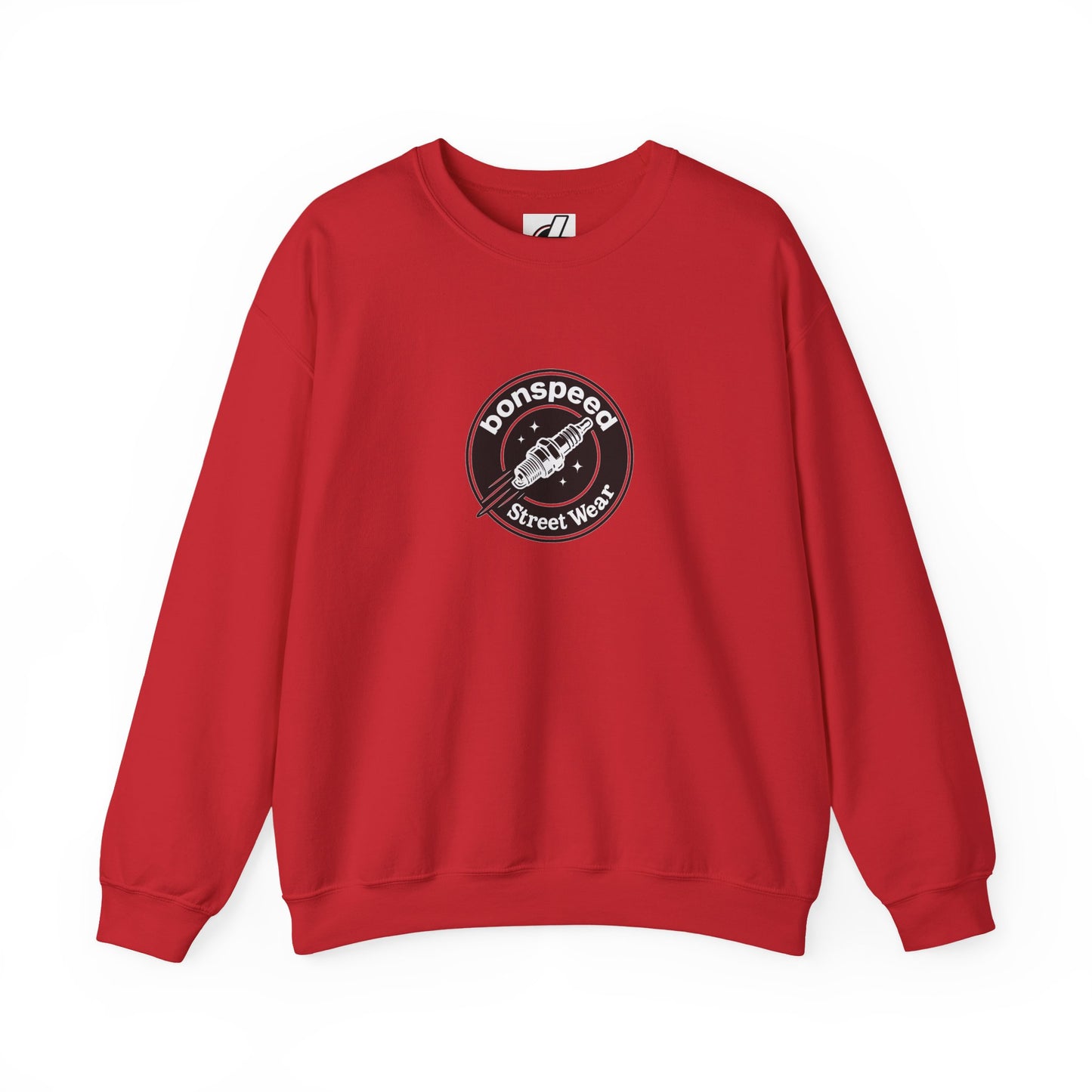 bonspeed Street Wear California Logo Crewneck Sweatshirt, The classic Old School Logo Design and Flying Spark Plug
