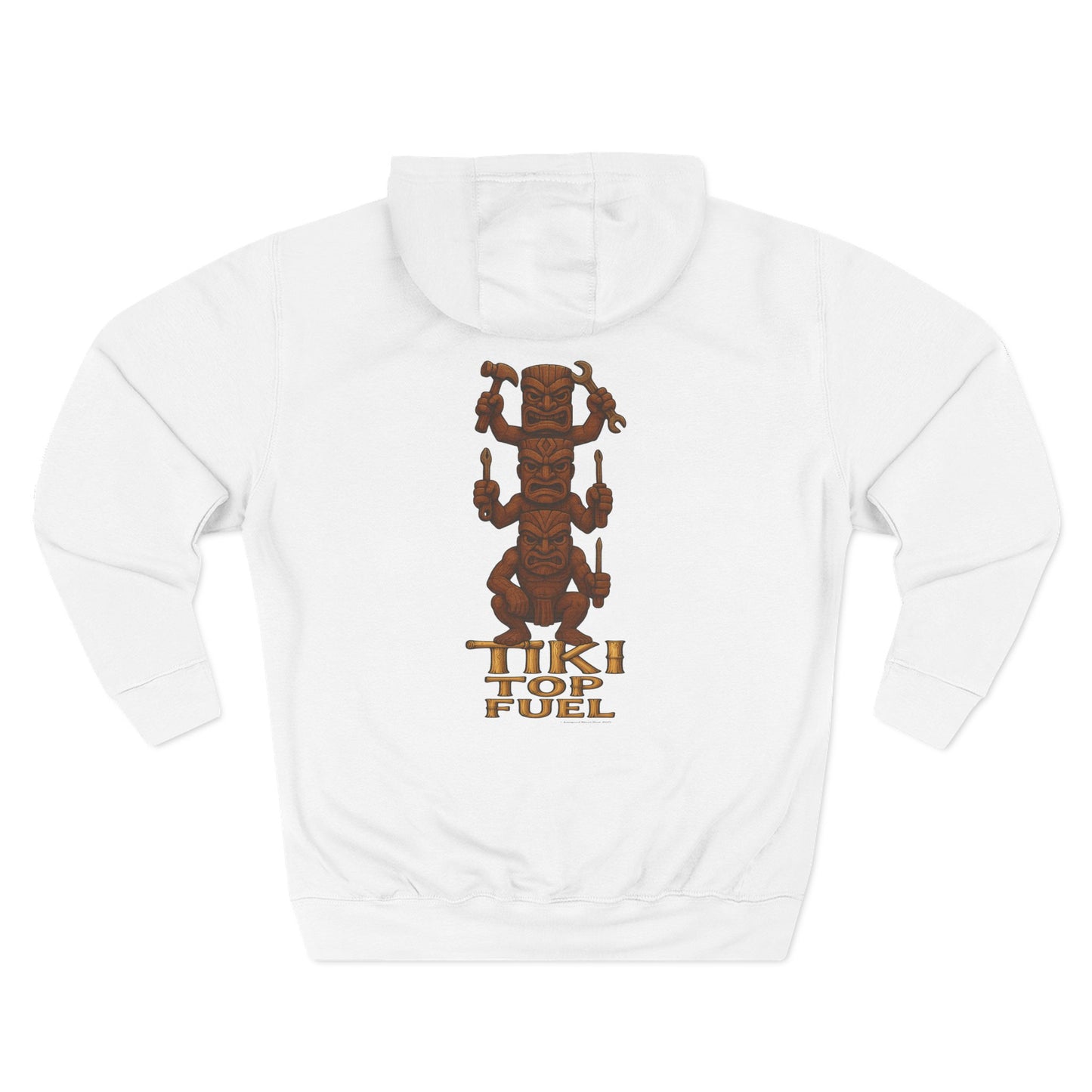 Tiki Top Fuel Totem Fleece Hoodie, Cozy Streetwear, Gift for Him/Her, Casual