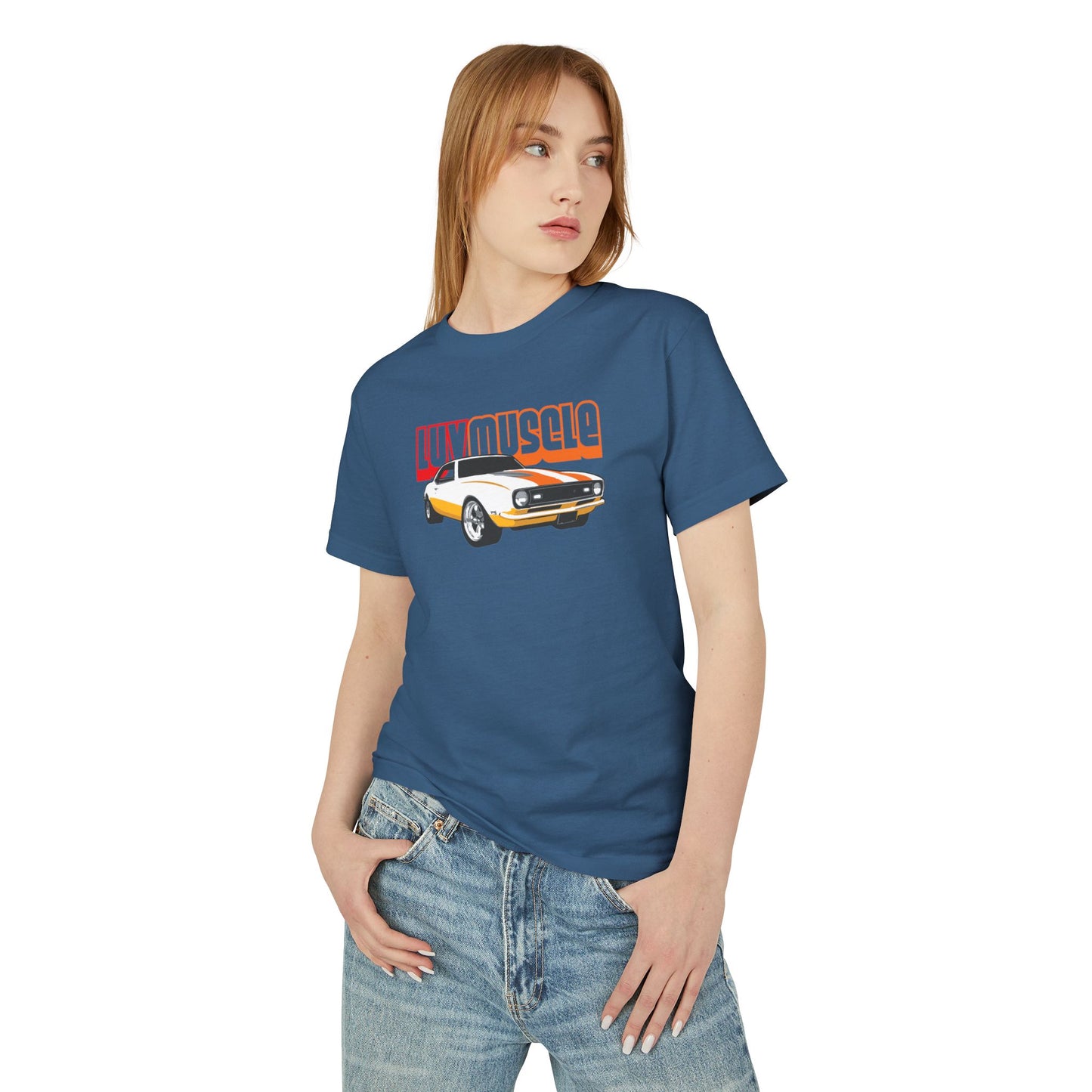 Muscle Car Graphic Tee for Car Lovers, Vintage Women's Style Shirt, Garment Dyed Tee, bonspeed Street Wear