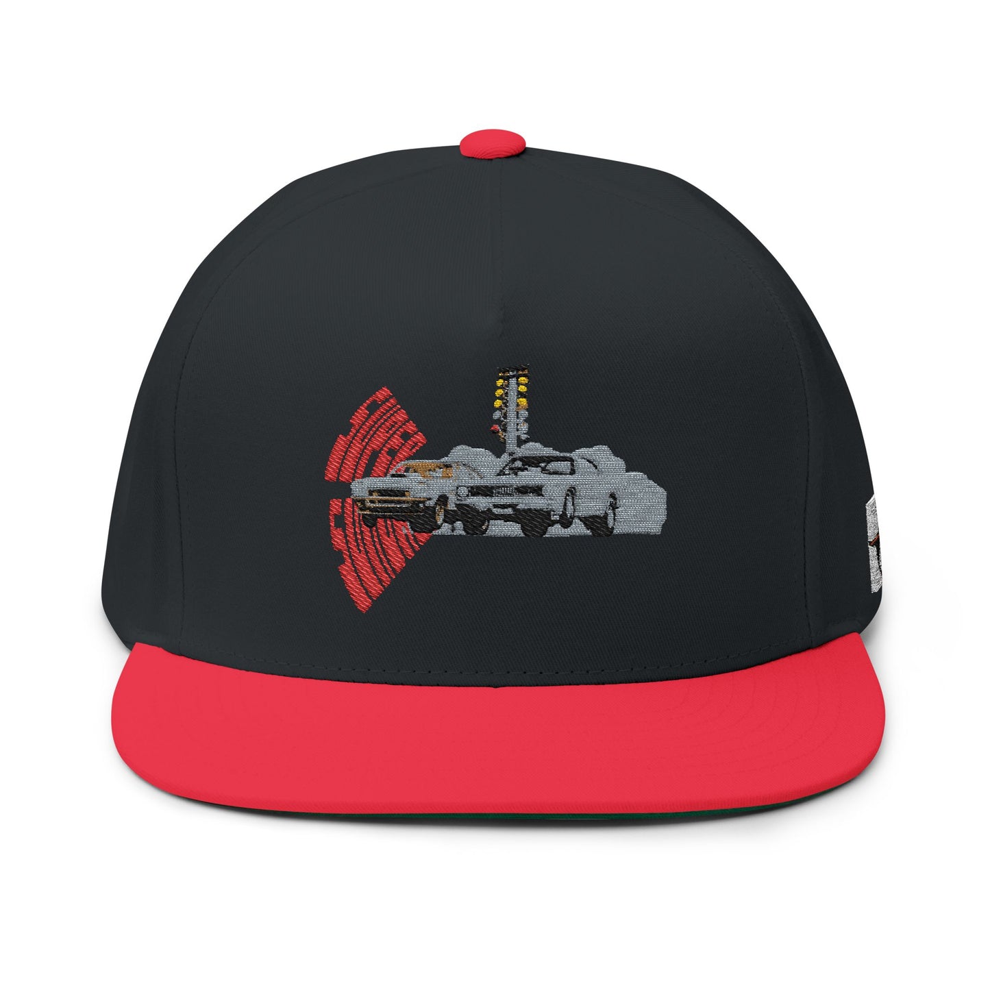 Vintage Pro Stock Drag Race Flat Bill Cap with Embroidery, bonspeed 1970s Style