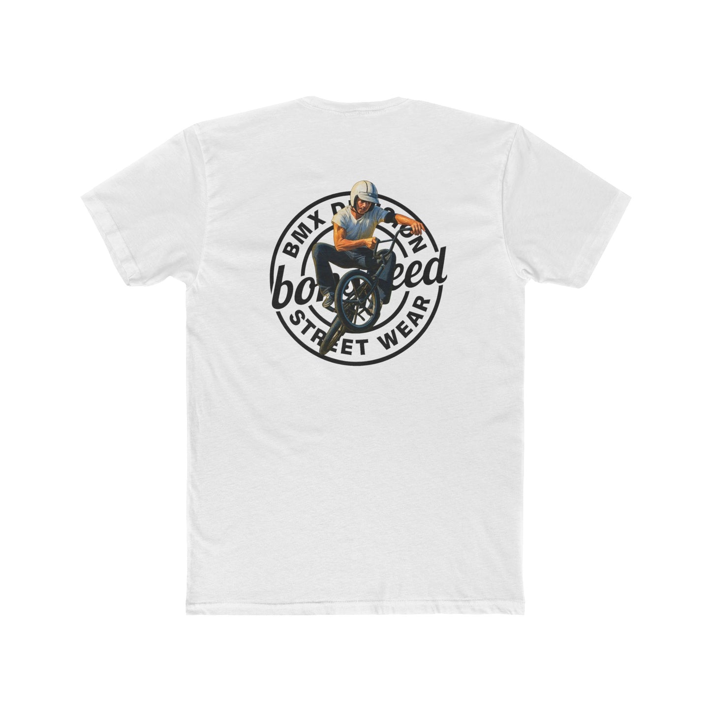 bonspeed Streetwear BMX Division Tee — Retro BMX Cross Up Graphic T-Shirt