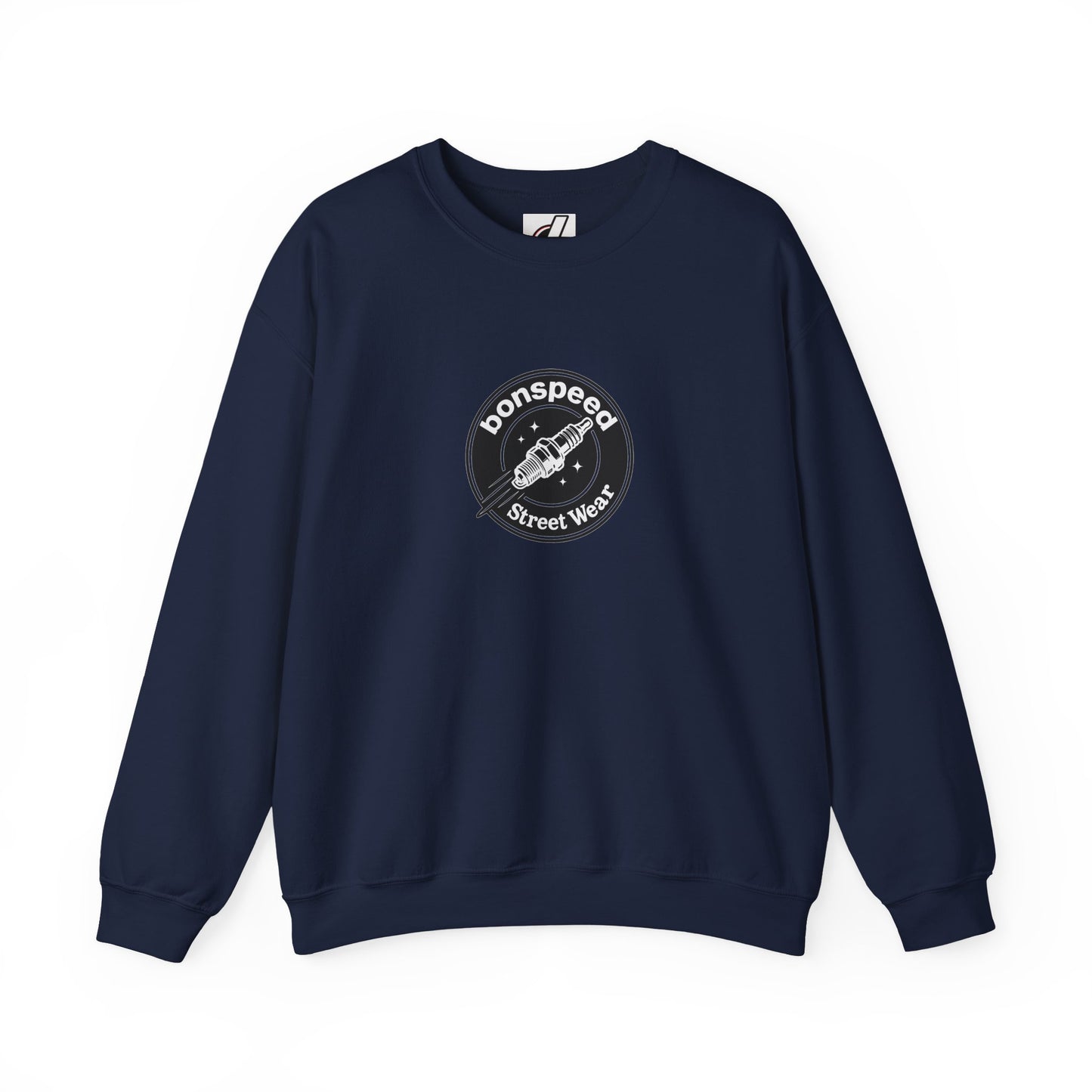 bonspeed Street Wear California Logo Crewneck Sweatshirt, The classic Old School Logo Design and Flying Spark Plug