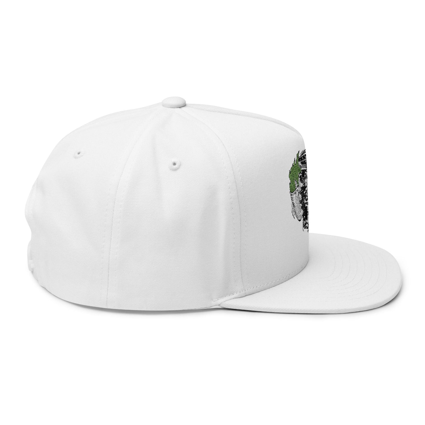 Fink Flames Embroidered Flat Bill Cap, Roth Style Motor, Snapback, Streetwear