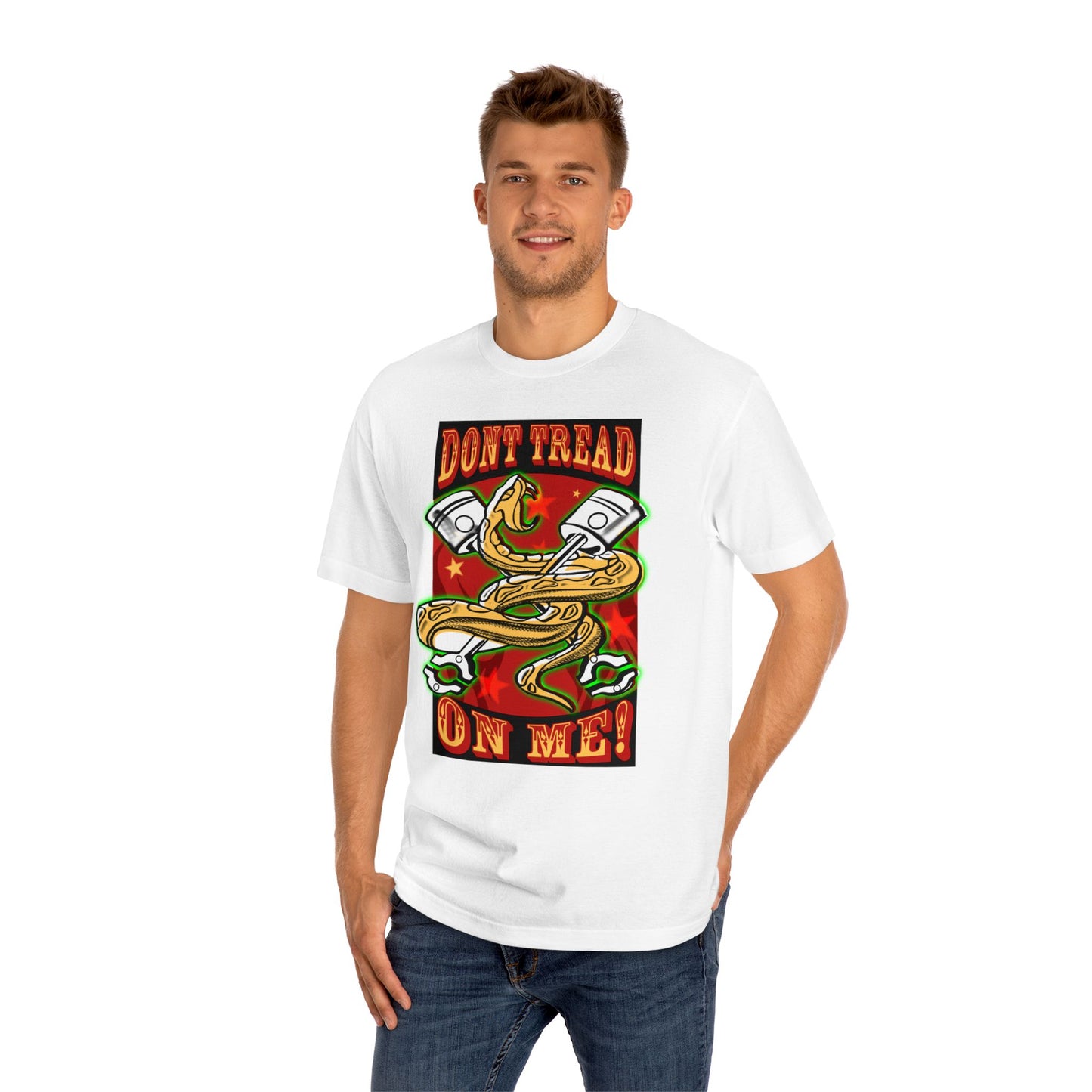 Tattoo-Inspired Don't Tread on Me Unisex Tee, Graphic T-shirt, Rat Rod, bonspeed
