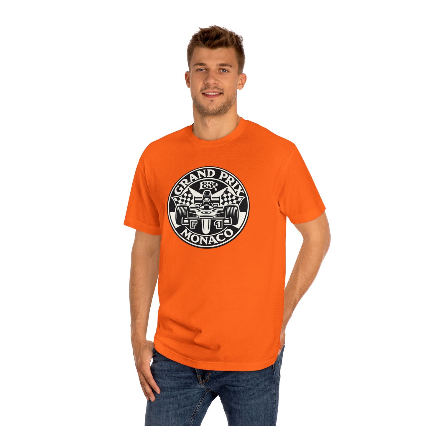 Monaco Grand Prix Racing Tee, Vintage F1 logo 1980s