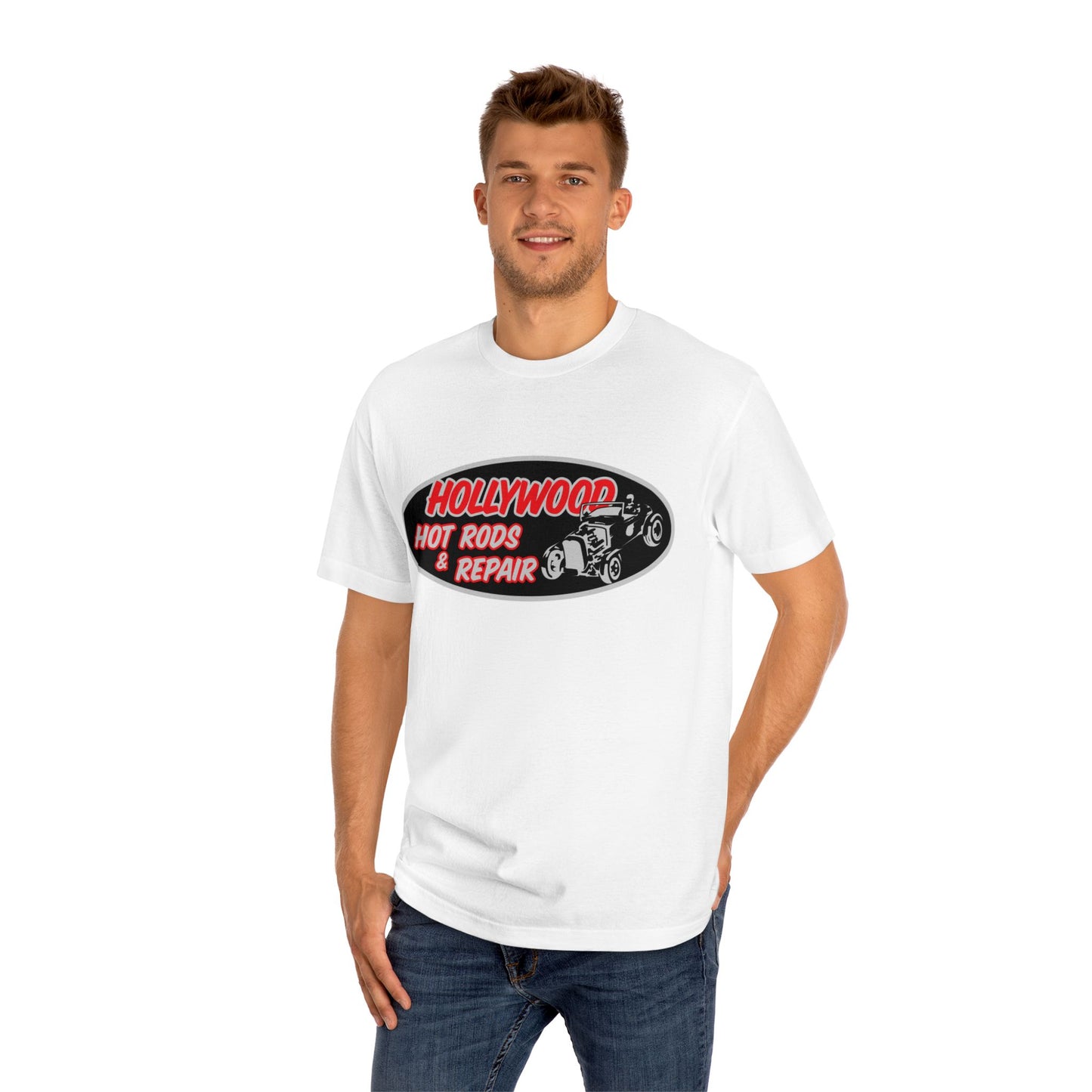 Hollywood Hot Rods Unisex Classic Tee | Vintage Car Lovers, Gifts, Reissue