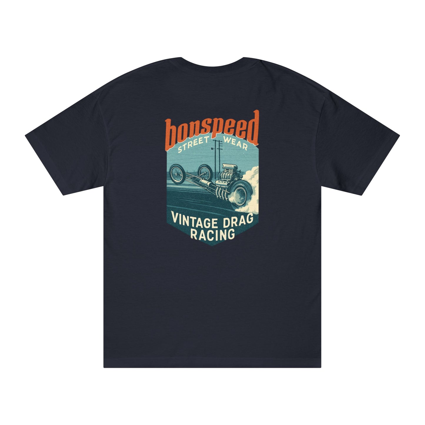 Vintage Drag Racing Tee, bonspeed Street Wear Retro Hot Rod Graphic T-Shirt
