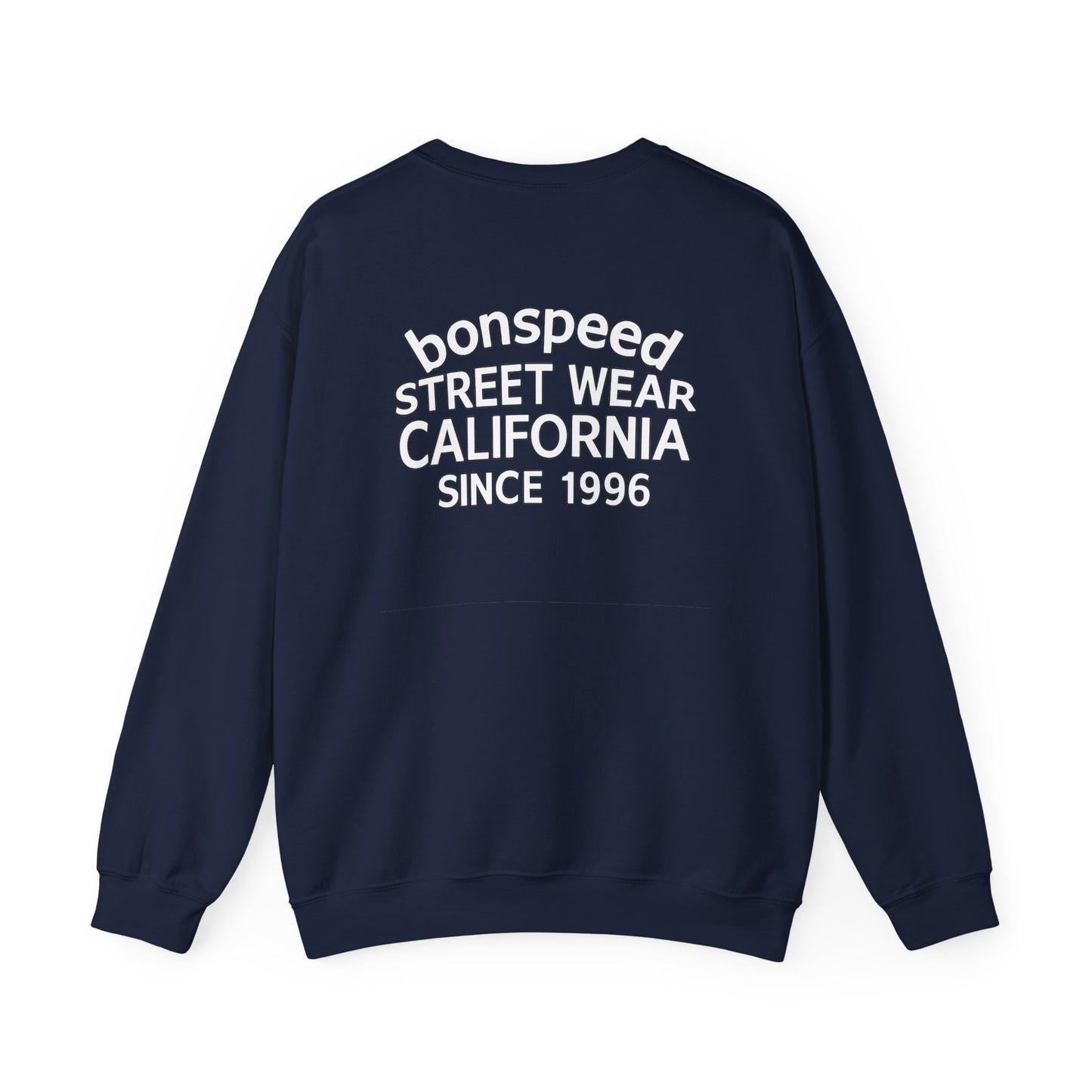 bonspeed Street Wear California Logo Crewneck Sweatshirt, The classic Old School Logo Design and Flying Spark Plug