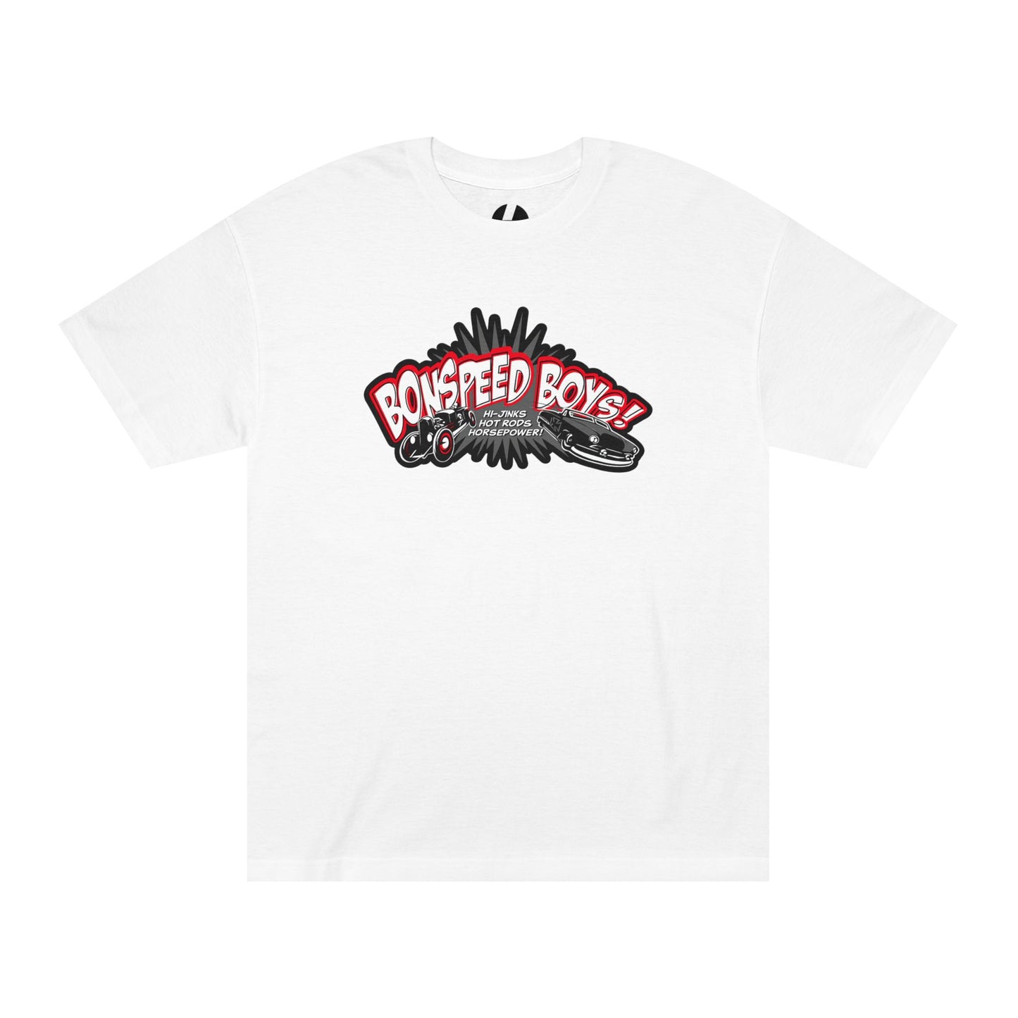 bonspeed Boys Graphic Tee – Retro Racing Car Logo T‑Shirt