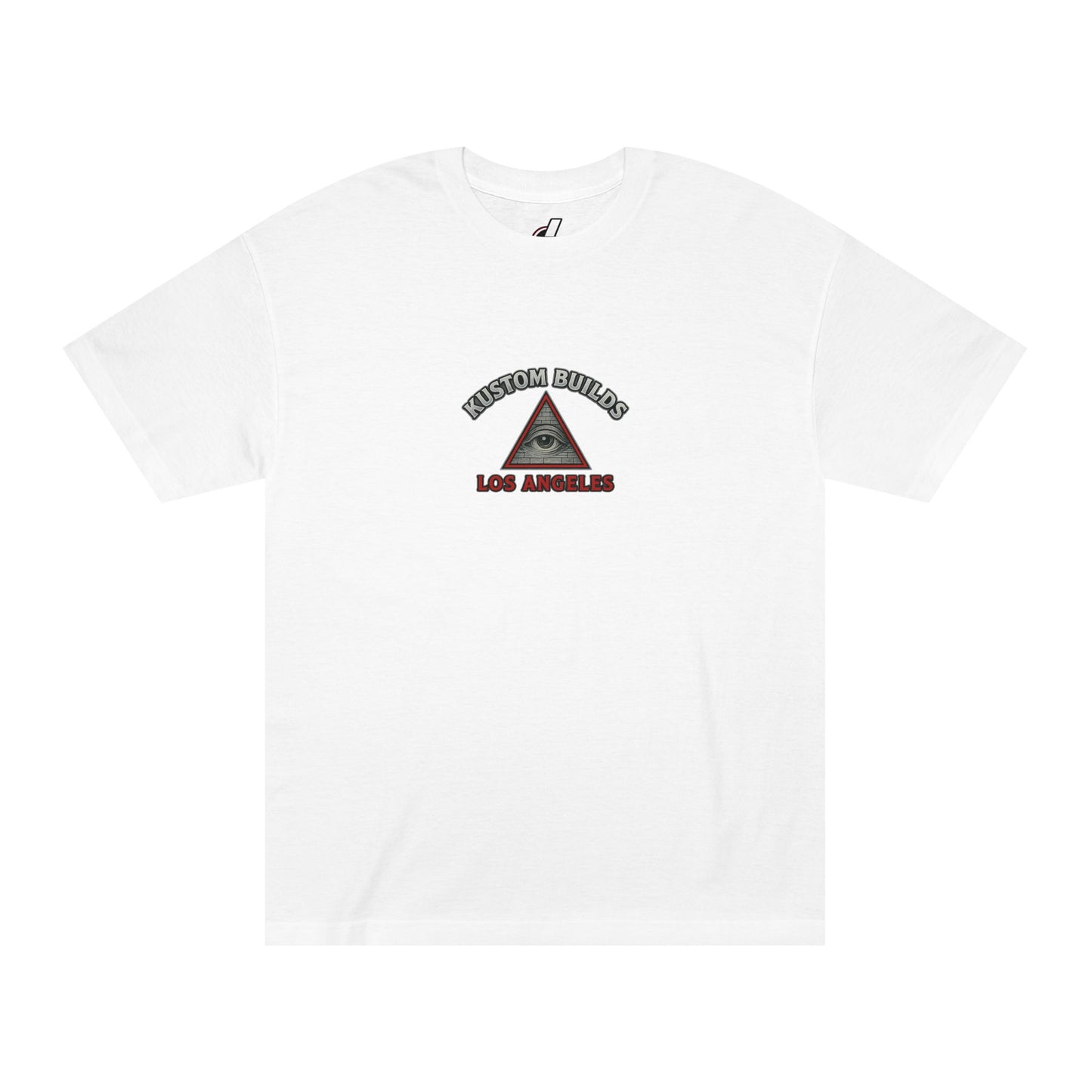 Kustom Builds Los Angeles T‑Shirt — Eagle on Wheel Vintage Car Shop Tee with All Seeing Eye, bonspeed Street Wear