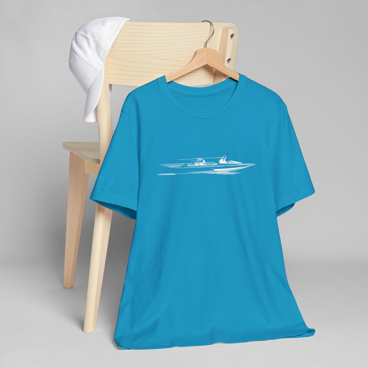 Water ICON Women's T-Shirt with Minimalist Boat Design, Perfect for Casual Outings, Gifts, or Adventures, bonspeed Street Wear