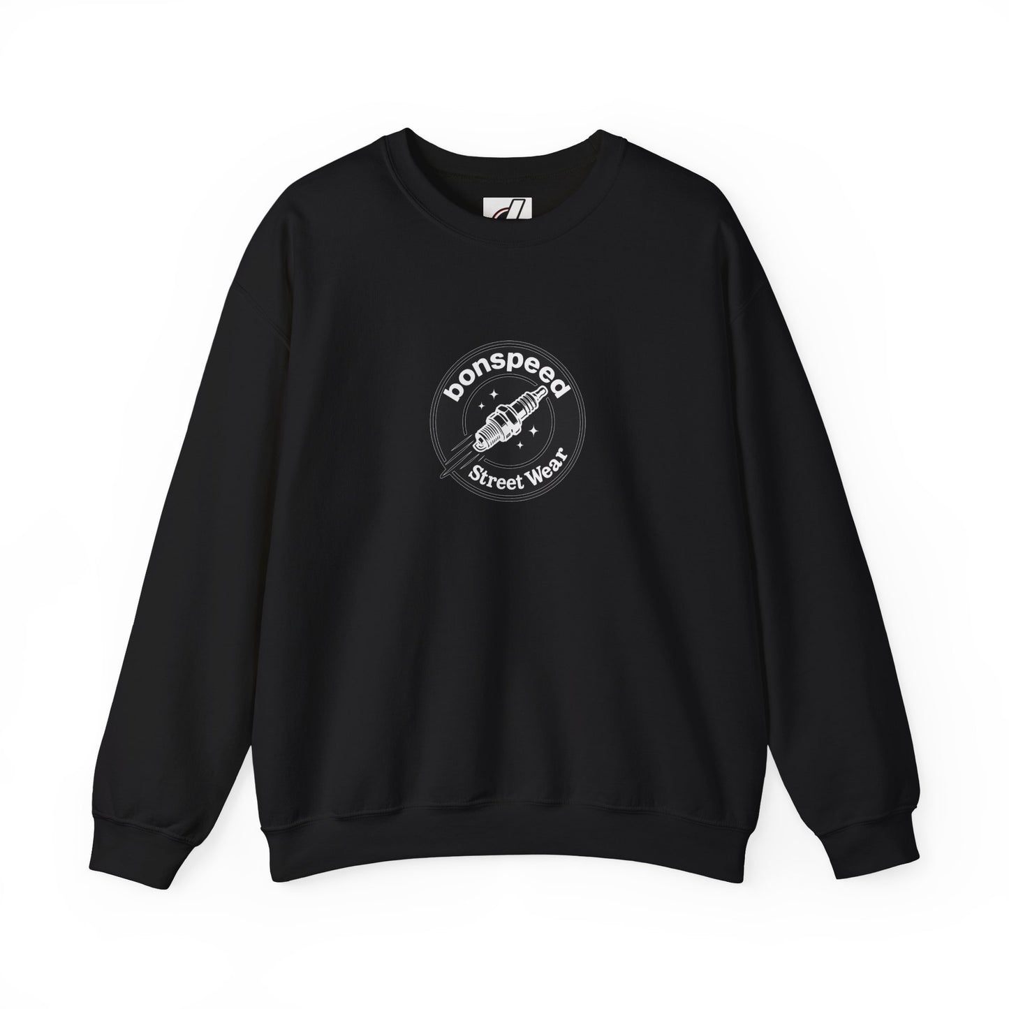 bonspeed Street Wear California Logo Crewneck Sweatshirt, The classic Old School Logo Design and Flying Spark Plug