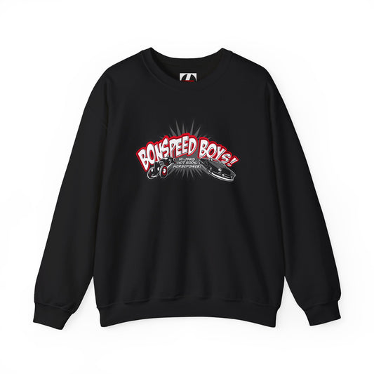 bonspeed Boys Crewneck Sweatshirt, Life The Lifestyle of Hot Rods and Hi Jinx