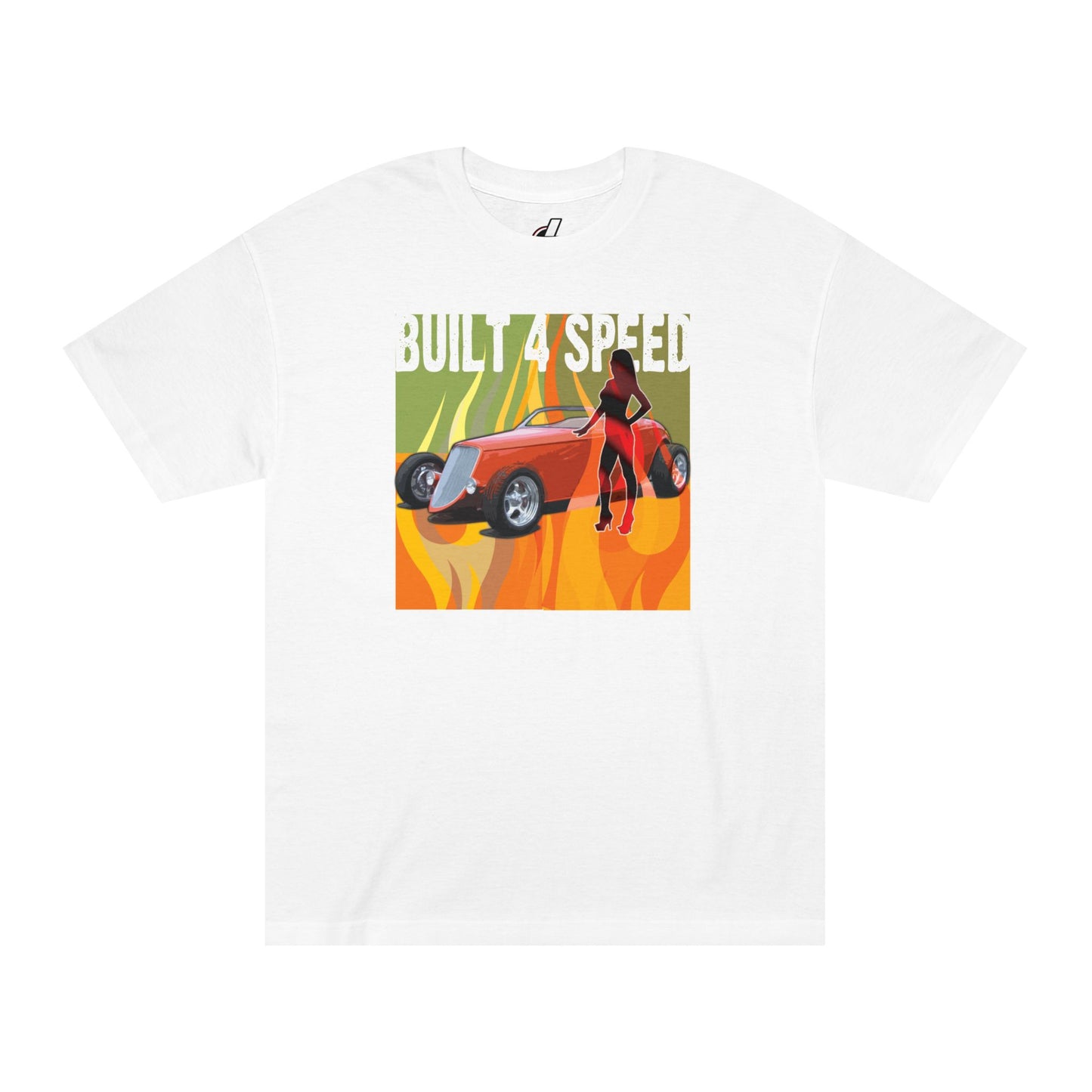Hot Rod Built 4 Speed Tee, Car Lover Shirt, Roadster, Flames, bonspeed Original