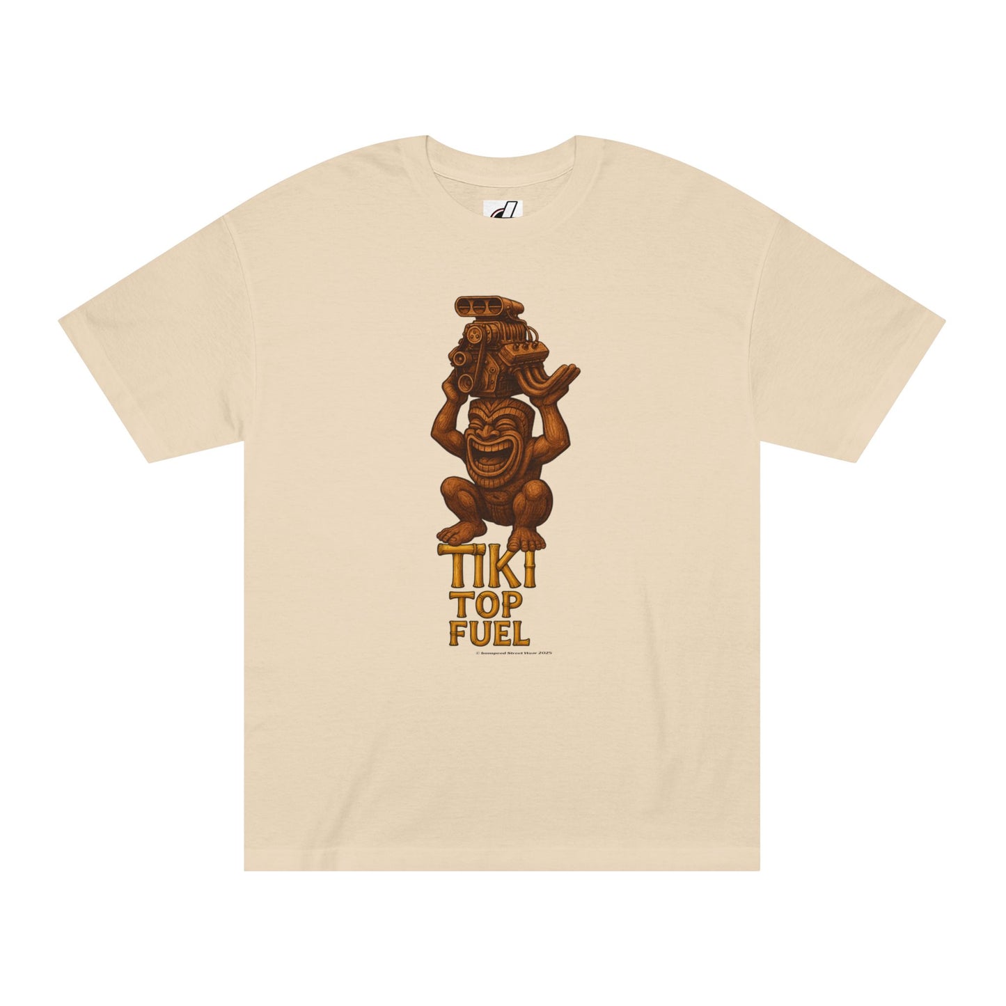 Tiki Top Fueler T-Shirt, Tiki Totem, Motor, Drag Race bonspeed Style