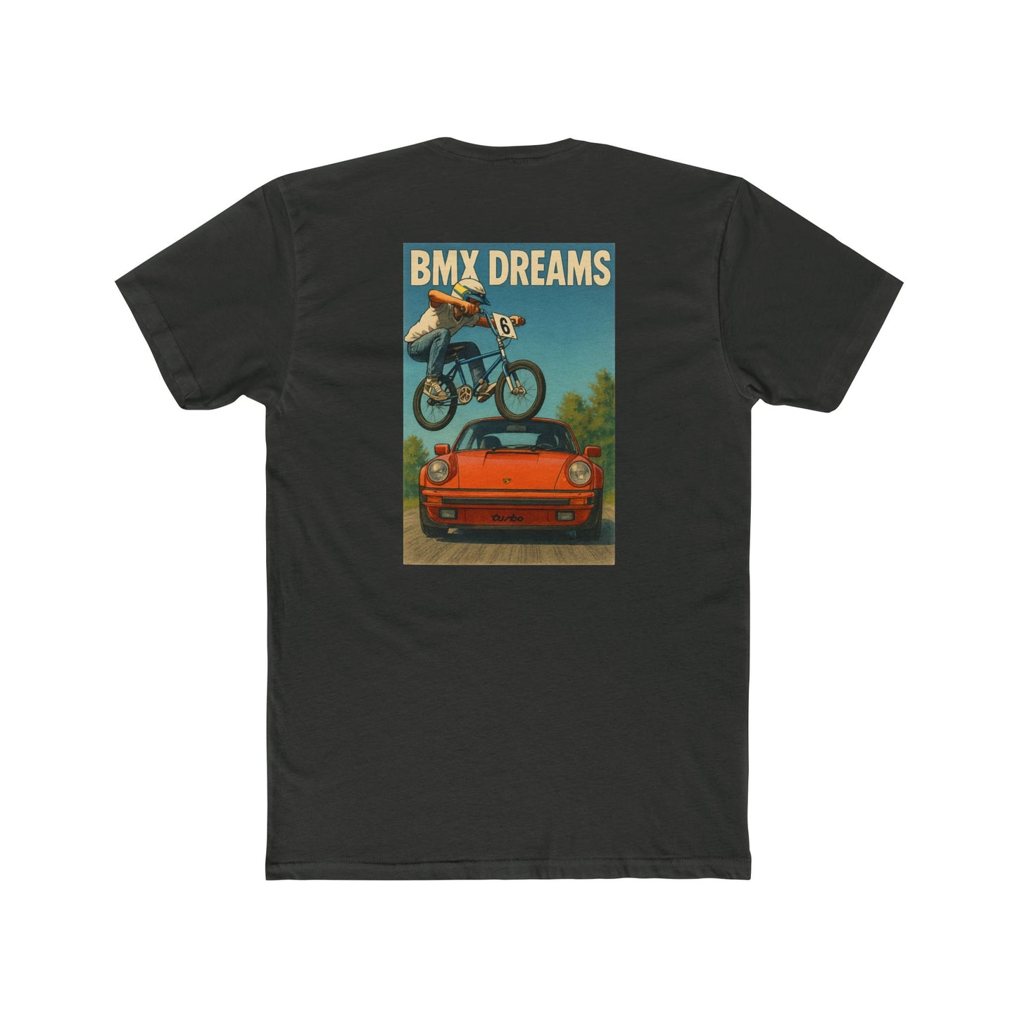 BMX Dreams Graphic Tee | Bicycle Stunt T-Shirt by bonspeed Street Wear, Jump The Car BMX