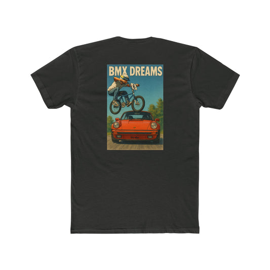 BMX Dreams Graphic Tee | Bicycle Stunt T-Shirt by bonspeed Street Wear, Jump The Car BMX