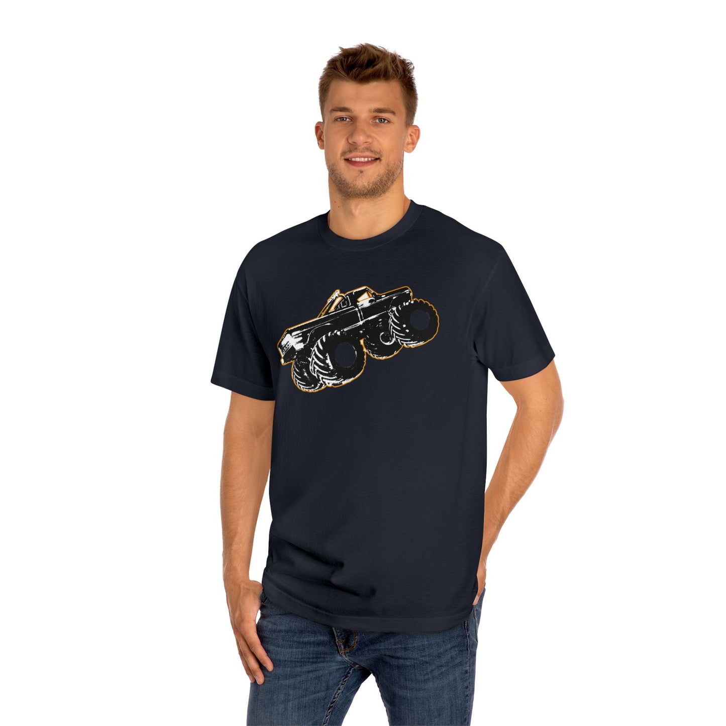 Monster Truck Classic Tee Big Tires Ford F150 Crush Something, bonspeed Original