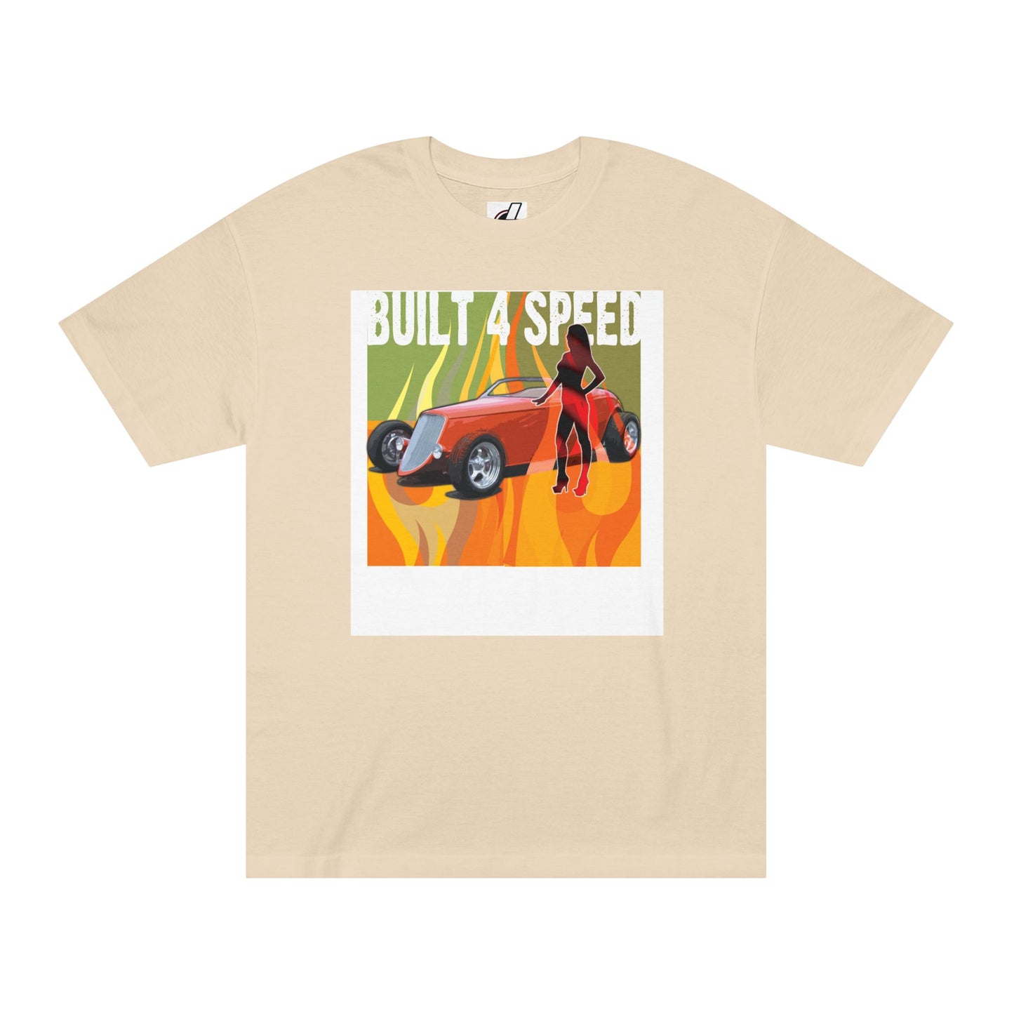 Hot Rod Built 4 Speed Tee, Car Lover Shirt, Roadster, Flames, bonspeed Original