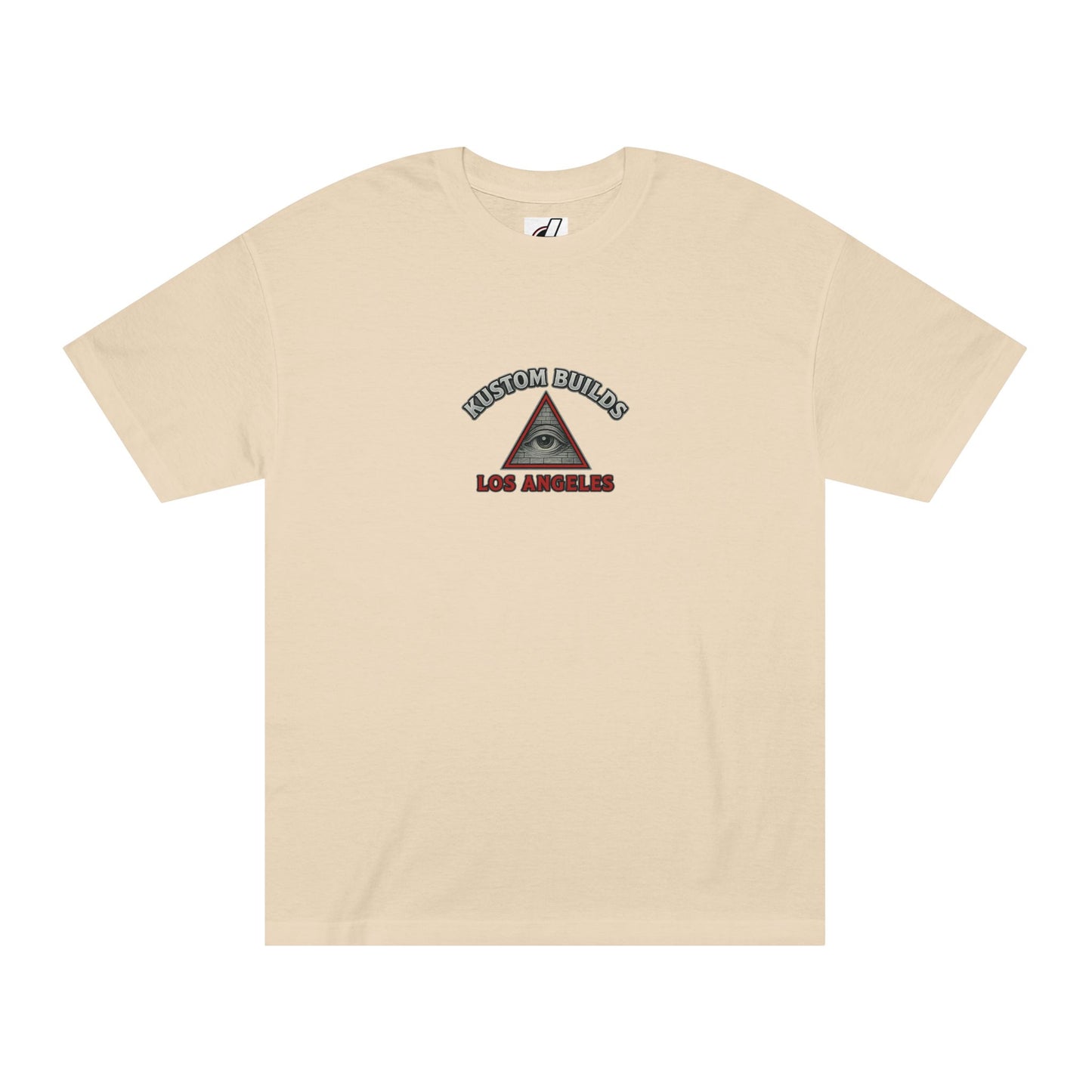 Kustom Builds Los Angeles T‑Shirt — Eagle on Wheel Vintage Car Shop Tee with All Seeing Eye, bonspeed Street Wear