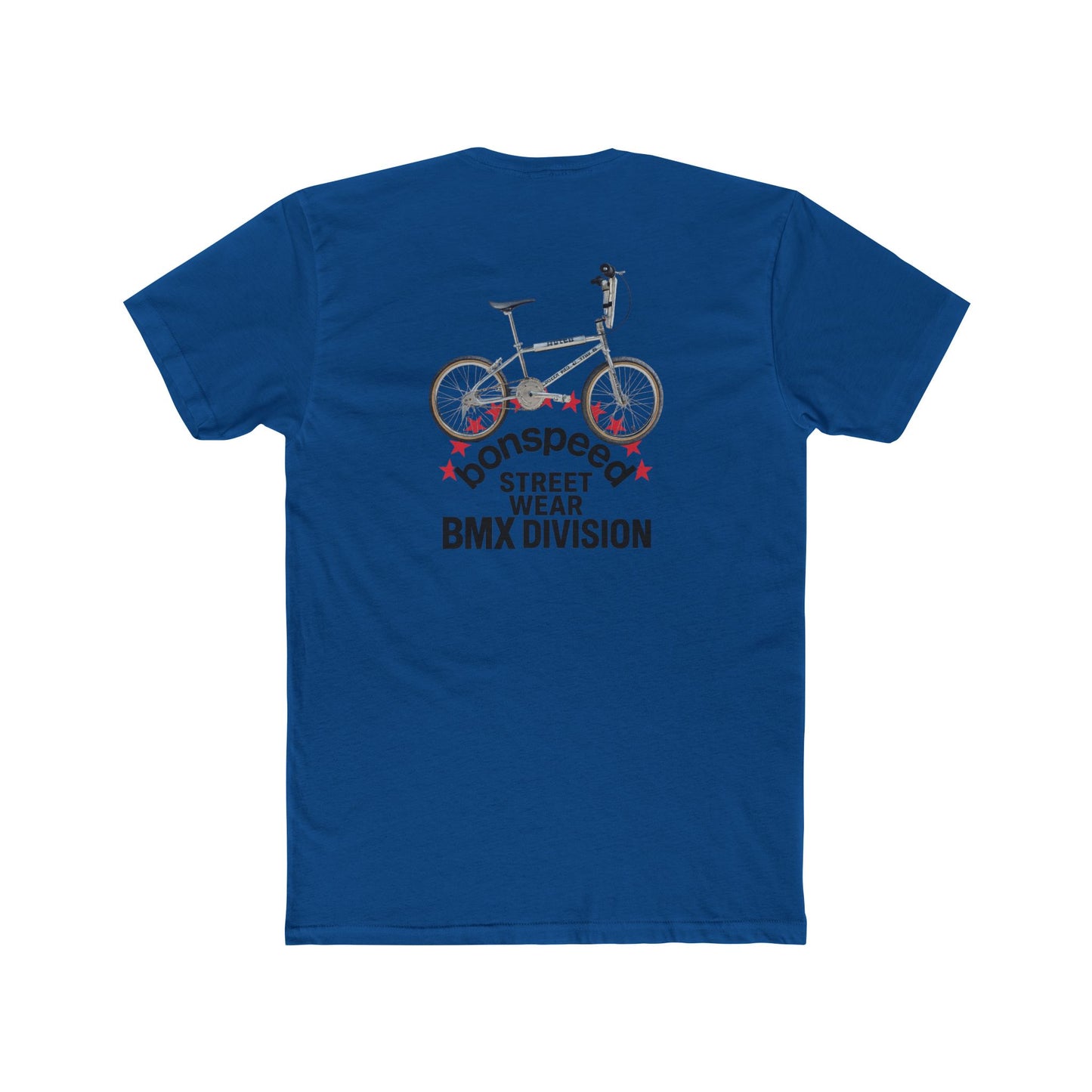 bonspeed BMX Division Tee, The Big Red Stars of Bicycle Motocross Graphic T-Shirt