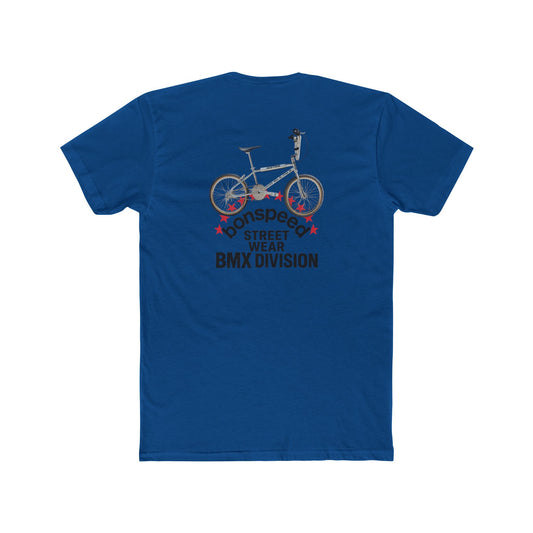 bonspeed BMX Division Tee, The Big Red Stars of Bicycle Motocross Graphic T-Shirt
