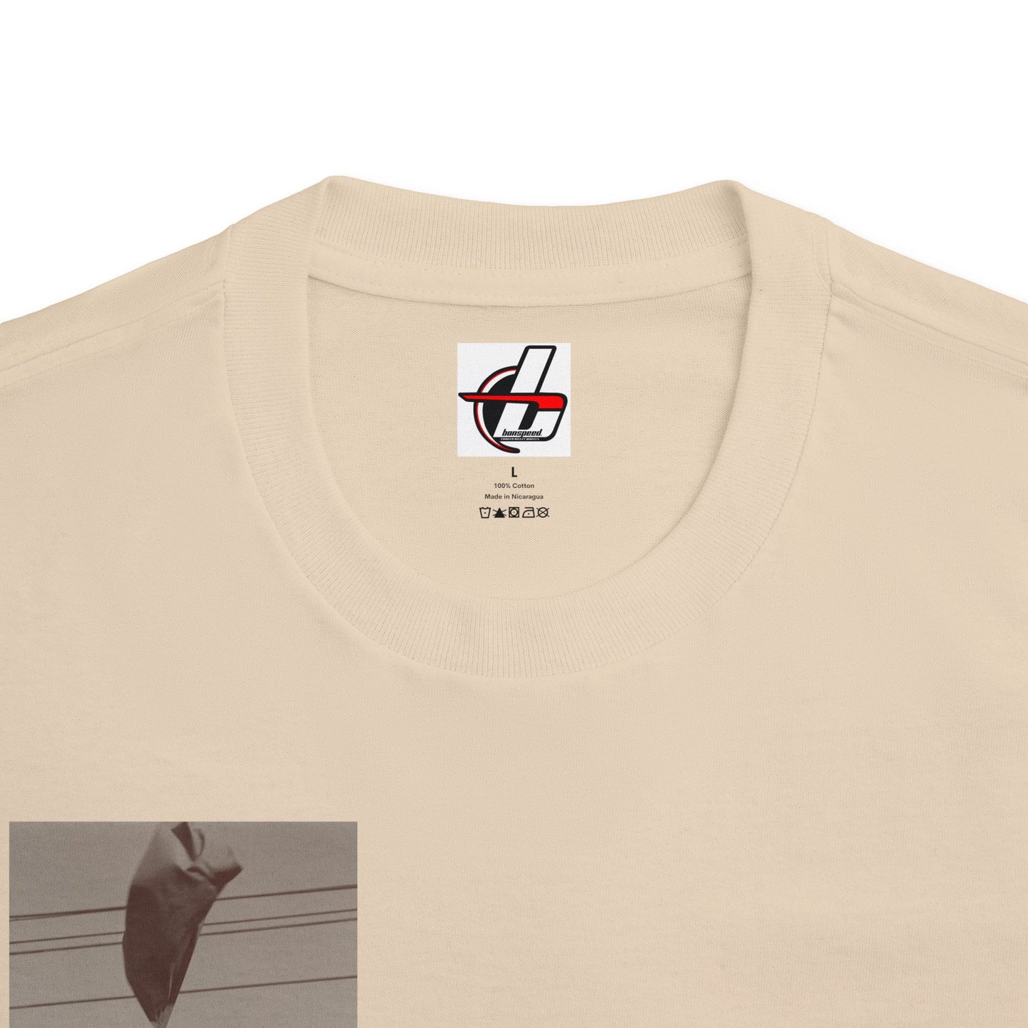 Vintage Racing Flag Man Unisex Classic Tee, Cool Design Right Chest, bonspeed