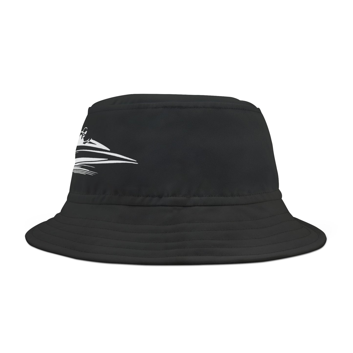 bonspeed Sea icon Bucket Hat, Underside Brim Print, Flat Bottom Drag Boat Racer
