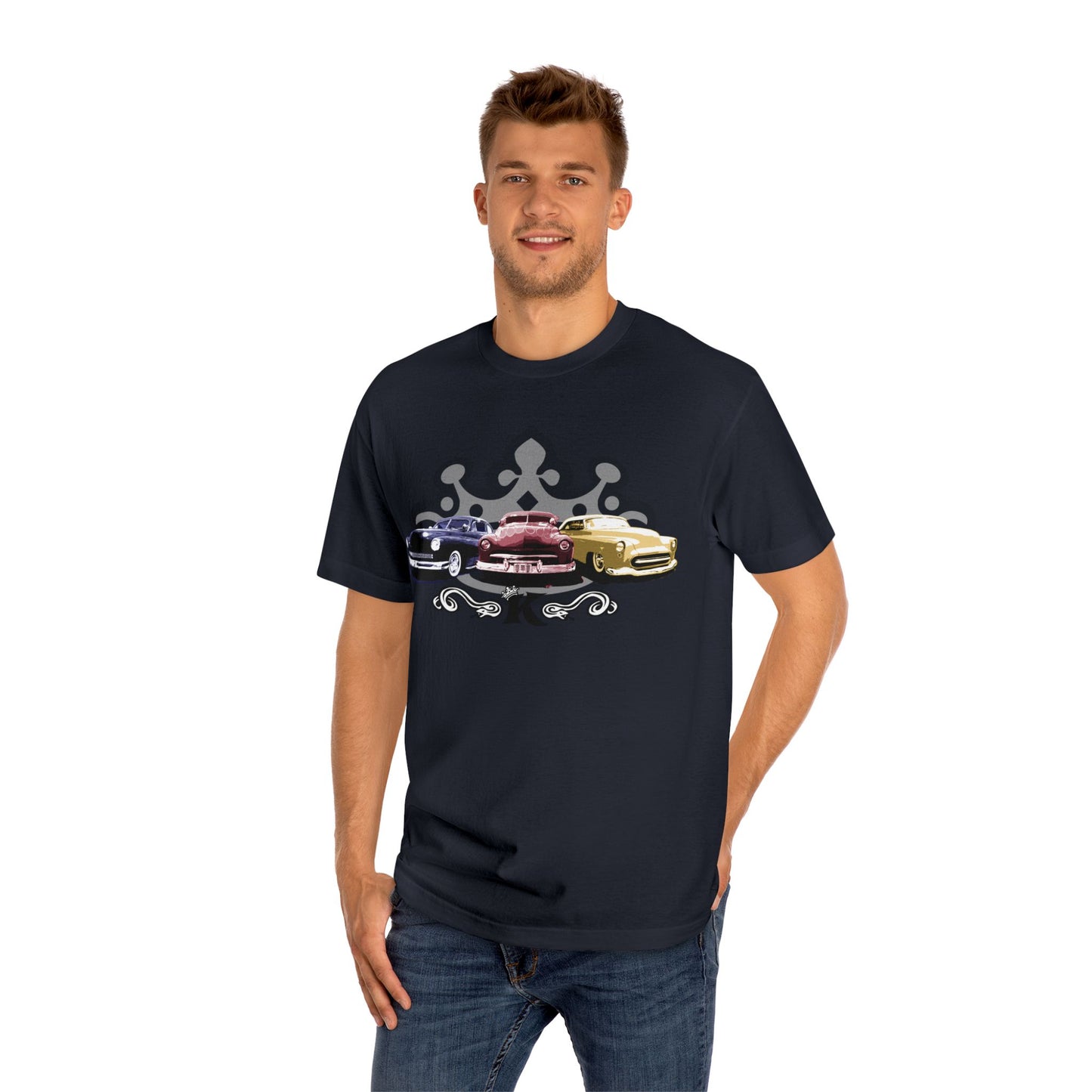 Kings of Kustom Cars T-Shirt, Three Kings, bonspeed Original, Tan, Black & White