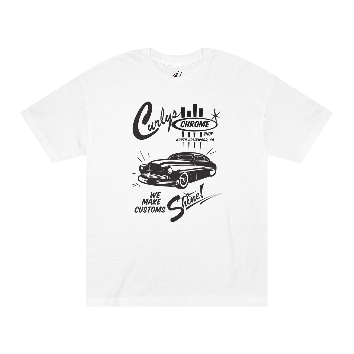 Curlys Chrome Shop Vintage bonspeed t-shirt, Chopped Mercury, Hot Rod, Kustom Style