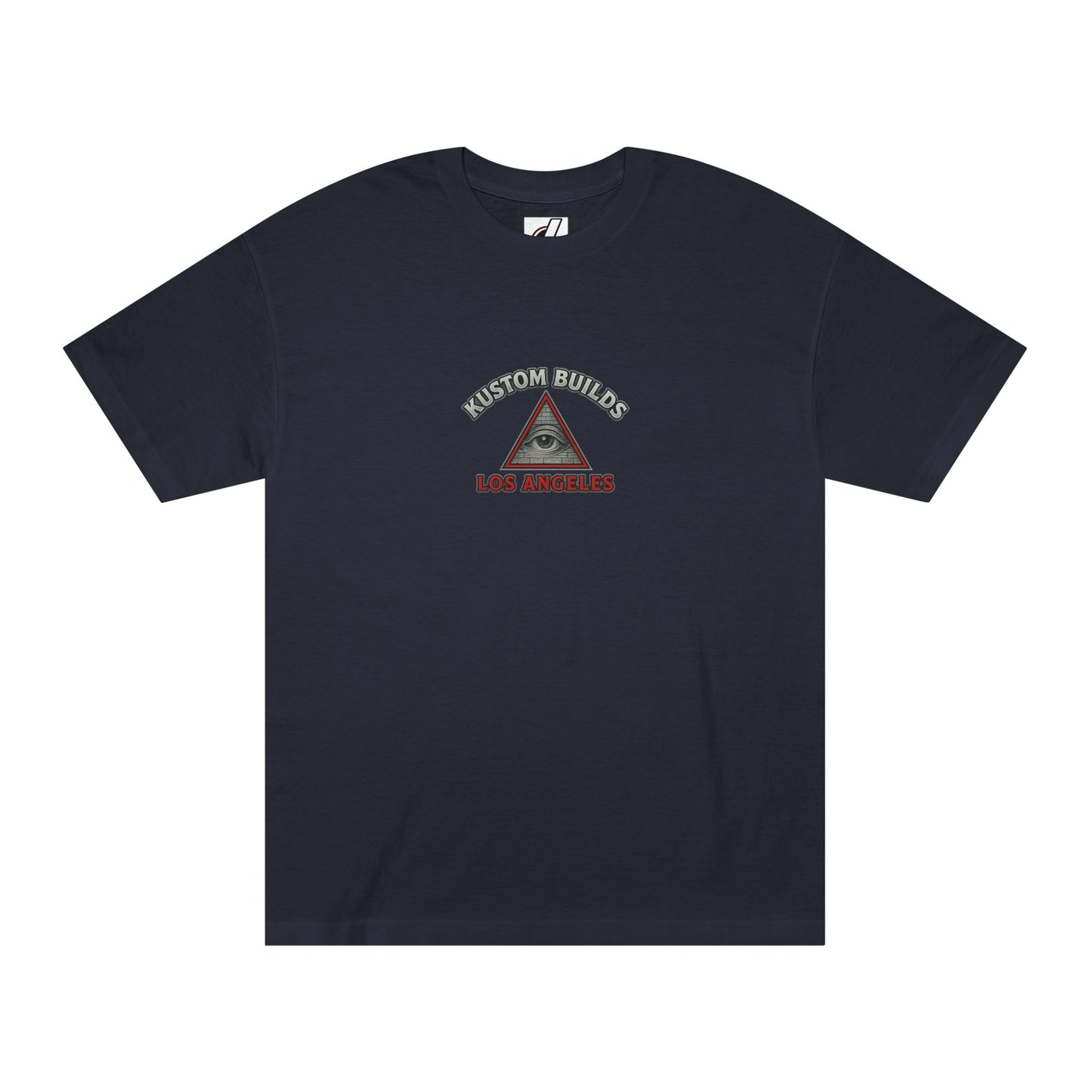 Kustom Builds Los Angeles T‑Shirt — Eagle on Wheel Vintage Car Shop Tee with All Seeing Eye, bonspeed Street Wear