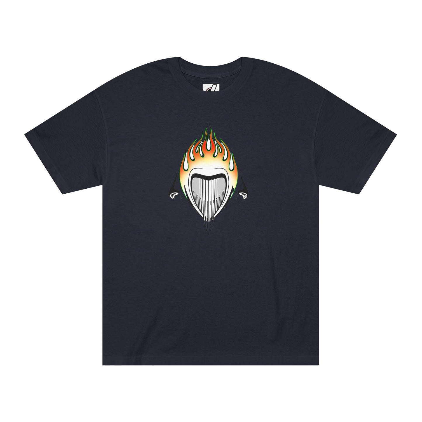 bonspeed Grill on Fire Graphic Tee, Hot Rod Front Flamed T-Shirt, Fire Roadster