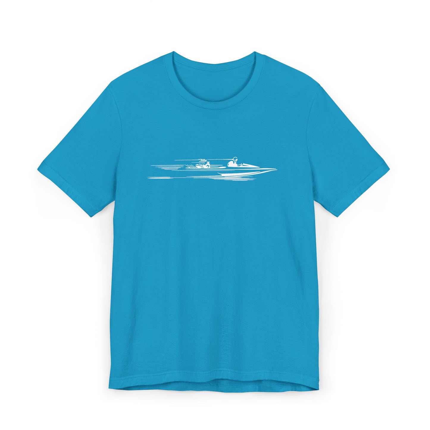 Water ICON Women's T-Shirt with Minimalist Boat Design, Perfect for Casual Outings, Gifts, or Adventures, bonspeed Street Wear
