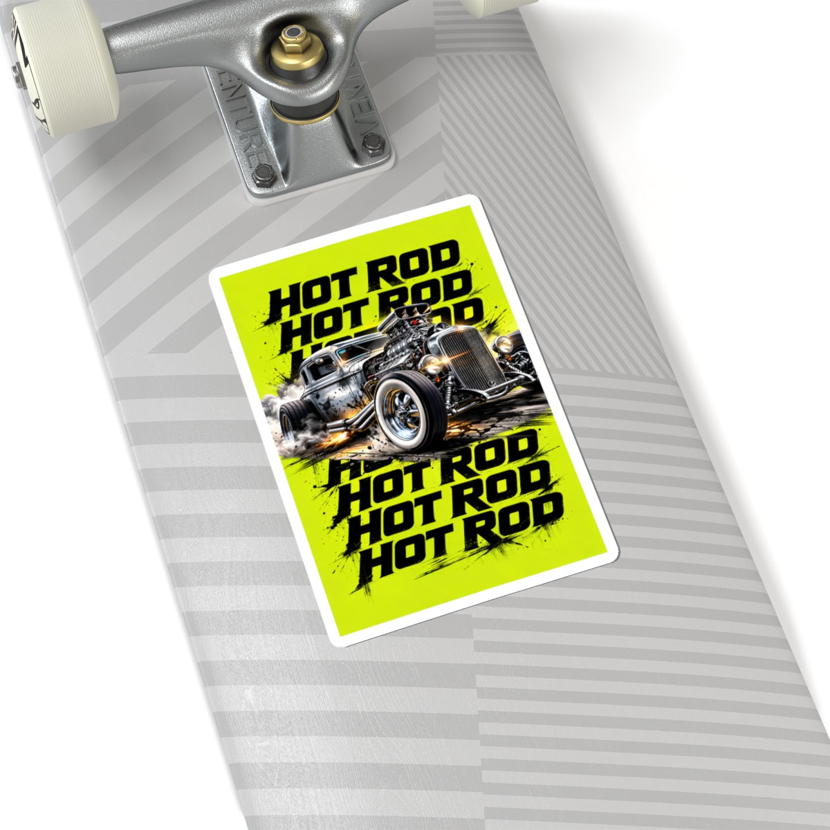 Hot Rod FireCar Kiss-Cut Stickers | Rat Rod Car Decal