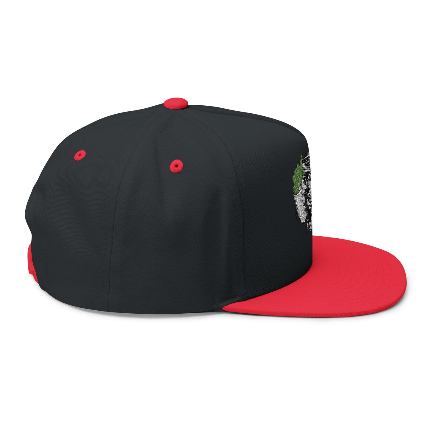 Fink Flames Embroidered Flat Bill Cap, Roth Style Motor, Snapback, Streetwear