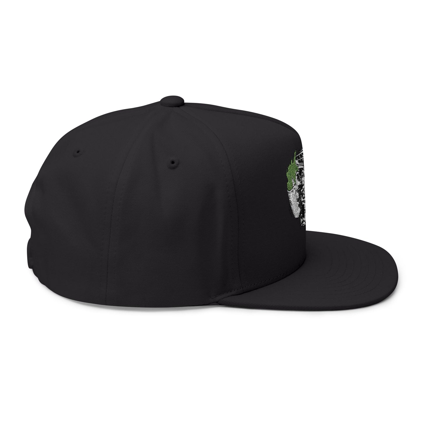 Fink Flames Embroidered Flat Bill Cap, Roth Style Motor, Snapback, Streetwear