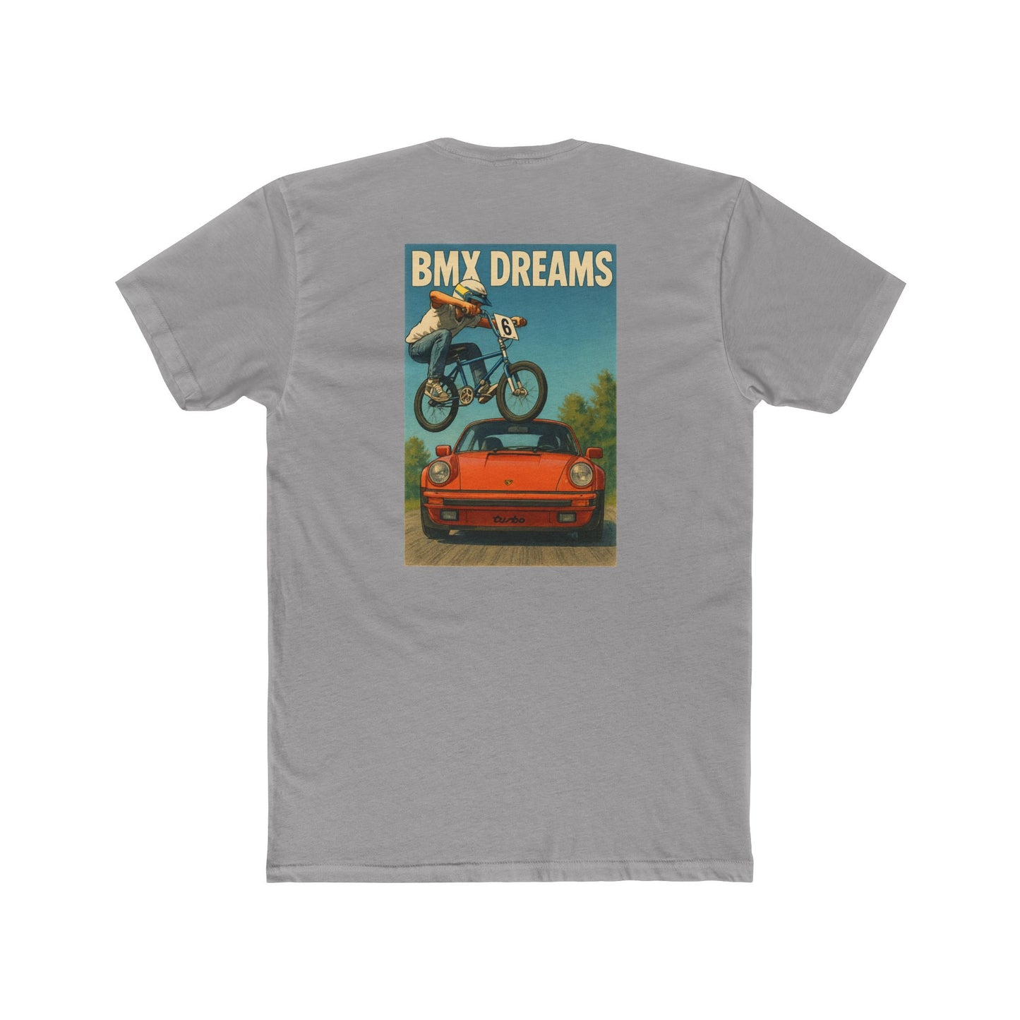 BMX Dreams Graphic Tee | Bicycle Stunt T-Shirt by bonspeed Street Wear, Jump The Car BMX