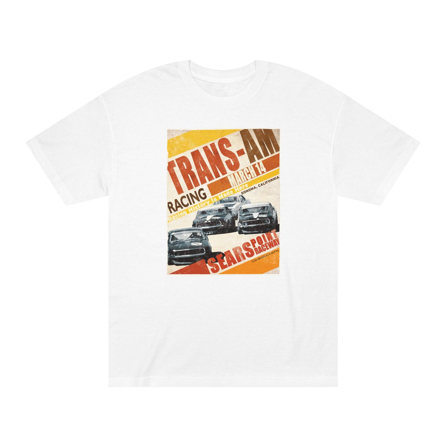 Sears Point Trans Am Racing Classic Tee, Vintage Car T-Shirt, Mustang Racing