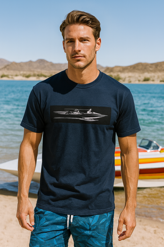 Flat Bottom Drag Boat Tee - The SEA Icon for bonspeed Series T-Shirts