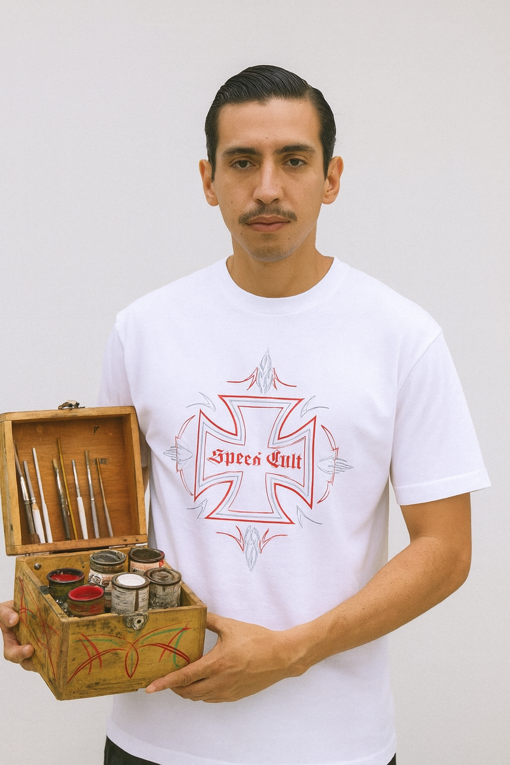 Speed Cult Unisex Classic Tee - Casual Streetwear, Graphic T, Hot Rod Pinstripe