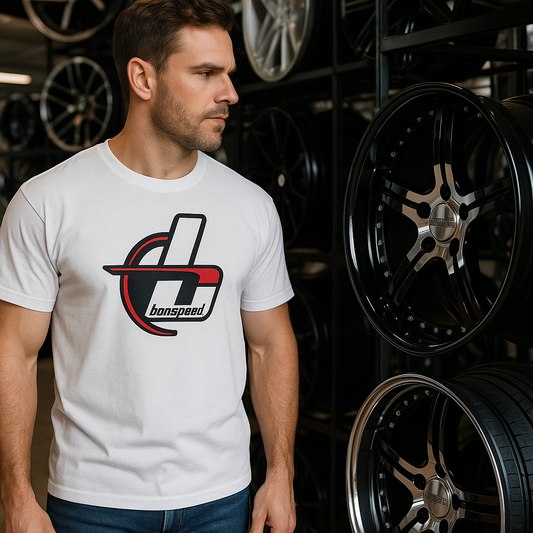 bonspeed Wheels Circle b Classic Tee for Car Enthusiast, Billet Forged Wheels