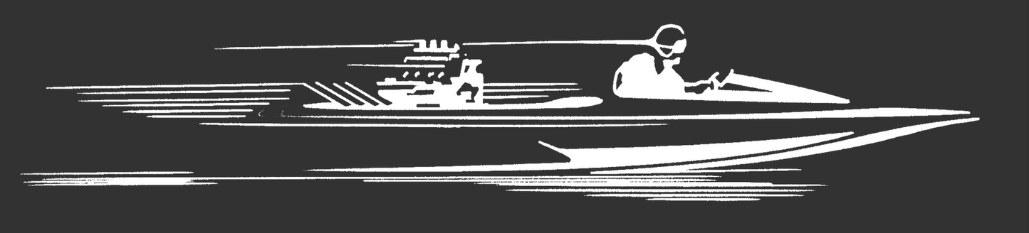 bonspeed Flat Bottom Drag Boat Unisex Pique Polo Shirt (Embroidery) SEA Icon