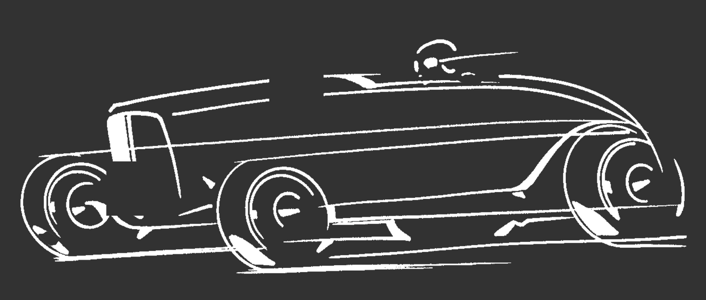 bonspeed LAND Icon Embroidered Pique Polo Shirt, Hot Rod, Dry Lakes, Roadster