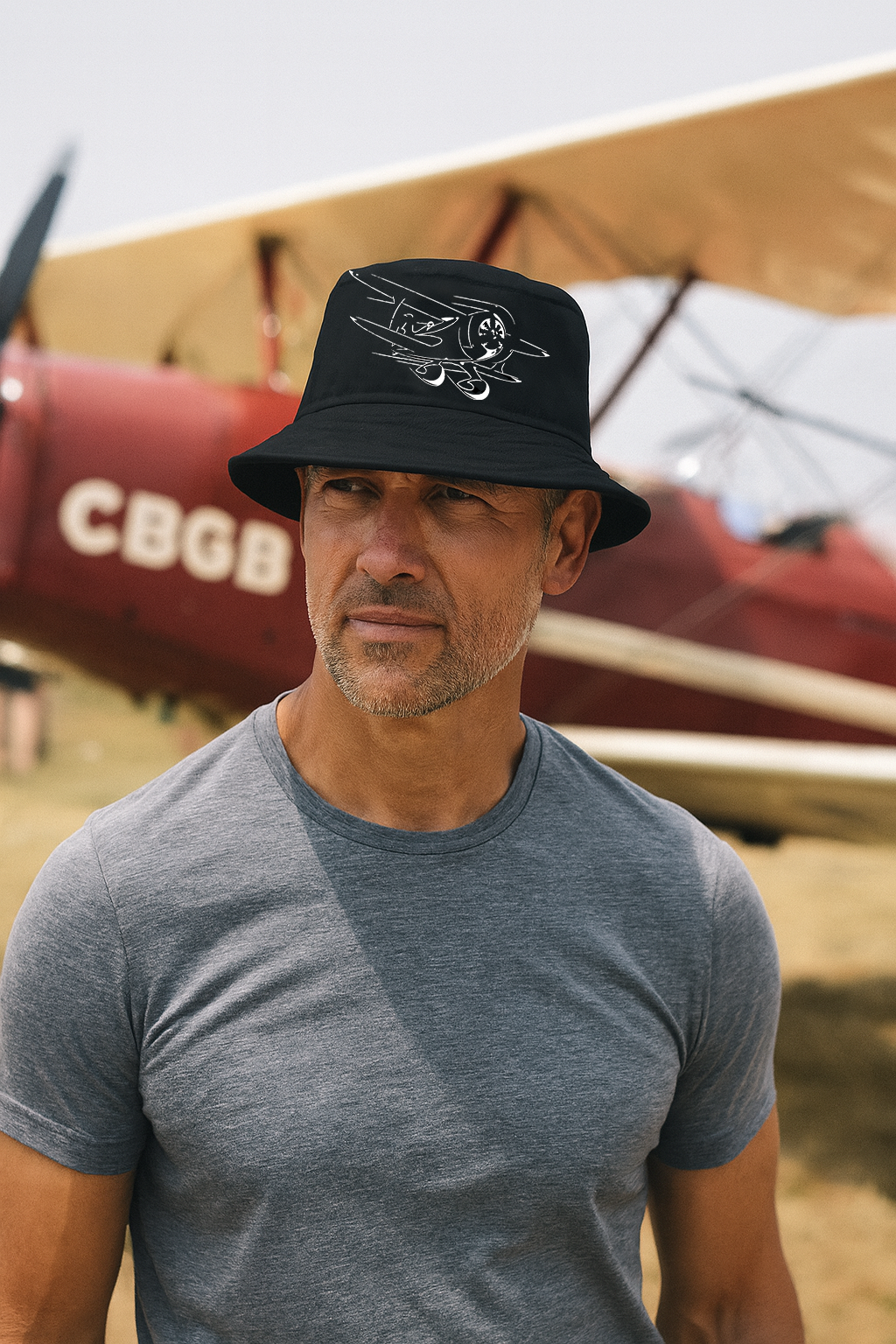 AIR Icon Bucket Hat | bonspeed under the bill | Biplane, Airplane Hat