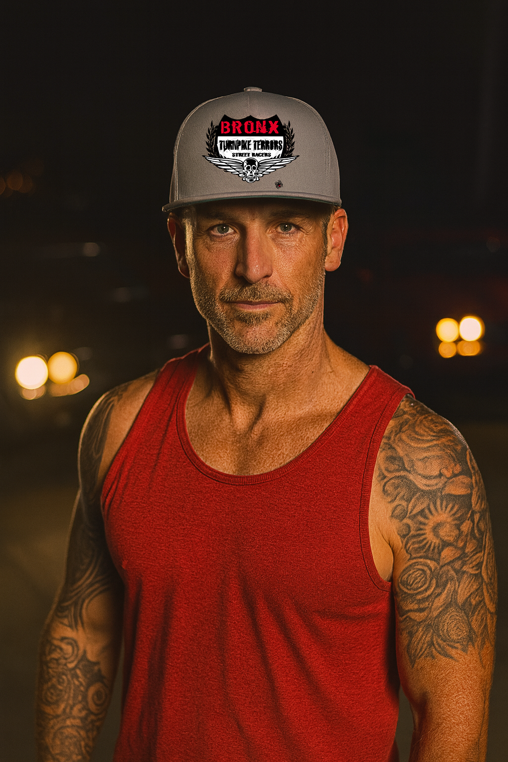 Bronx Street Racers Flat Bill Cap, Muscle Car Hat, Bronx New York, bonspeed